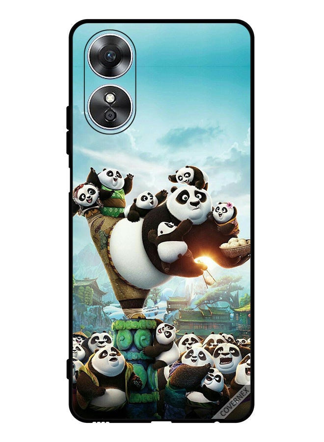 Covernex Protective Case Cover For Oppo A17 Panda & Babies - Image 1