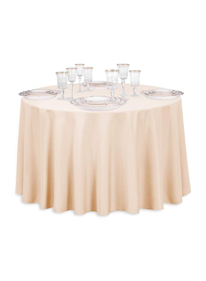 إسكدنيا غطاء طاولة دائرية بيج 108بوصة - Image 3