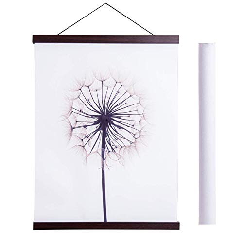 Artmag Magnetic Poster Hanger Frame, Light Wood Wooden Magnet Canvas Artwork Print Poster Hangers for 10x14 10x16 10x20 Frames Hanging Kit (Walnut, 10") - Image 1