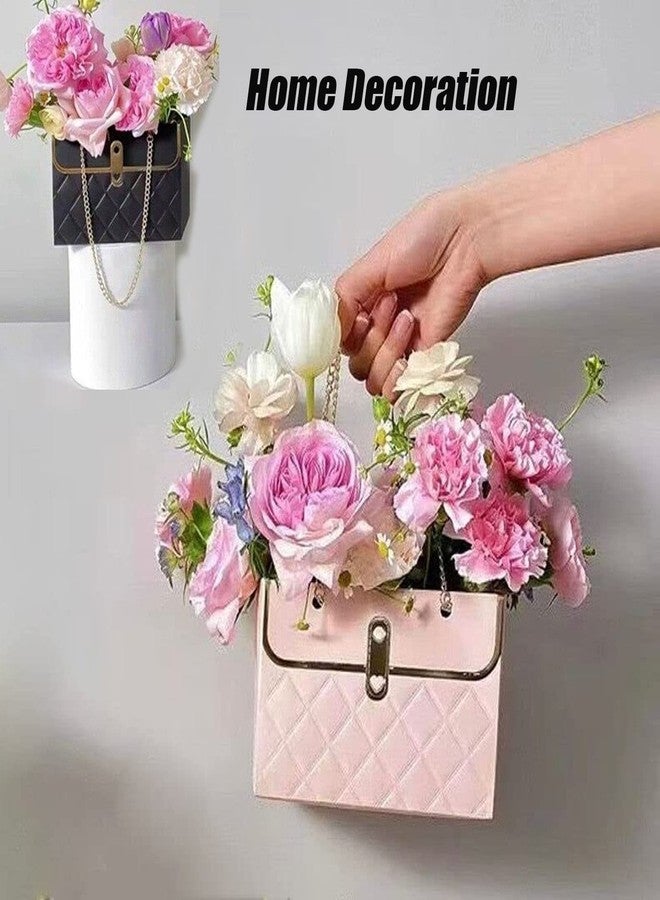 Wazoci 4pcs Paper Flower Bags for Bouquets, Flower Boxes for Arrangements, Paper Flower Gift Bags with Handles Florist Supplies for Weddings Mother's Day (Pink - Image 5