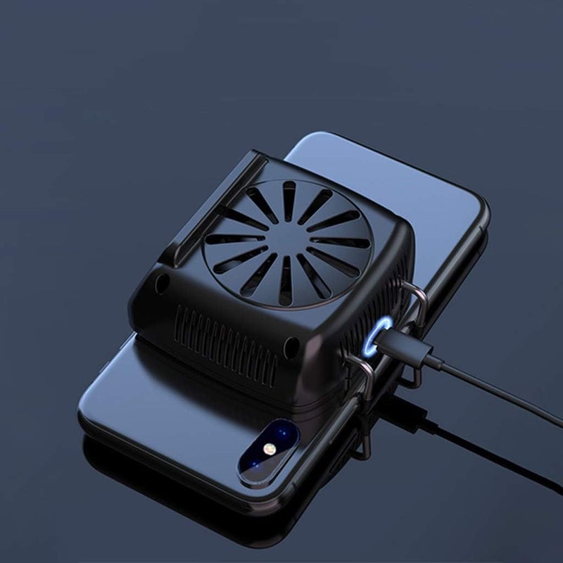 Multi-Functional Phone Radiator Phone Cooling Fan Case Cold Wind Handle Fan for Phones Universal Protable Phone Radiator Holder - Image 1