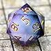 Maywin Liquid Core Giant 50mm DiceSharp Edge Handmade Dungeons and Dragons Dice with Gift BoxJumbo 50mm RPG Polyhedral D20 for Role Playing GameBlack Purple Liquid1 for 15 Years and Up - Image 2