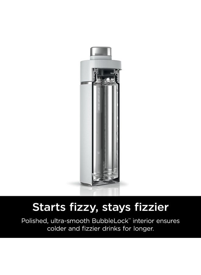 Ninja Ninja DW2401WH Thirsti 24oz Travel Water Bottle, For Carbonated Sparkling Drinks, Colder and Fizzier Longer, Stainless Steel, Leak Proof, 24 Hours Cold, Dishwasher Safe, Metal Insulated Tumbler, White  - Image 4