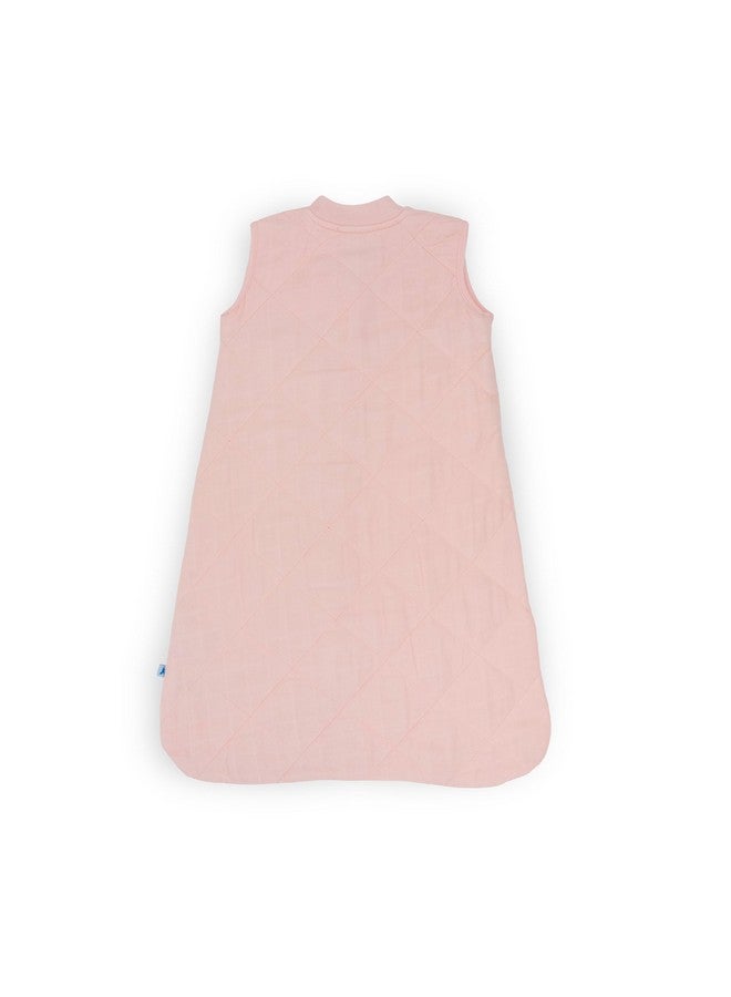 Little Unicorn 18-24 Month Quilted Sleep Sack 2.6 TOG | Soft & Breathable Muslin Cotton for safer sleep | 2 way zipper (Light Pink) - Image 3