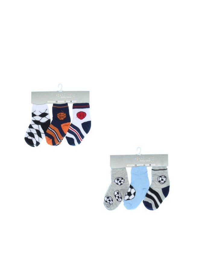 Fatah - Bundle Of 6 Soft Cotton Socks For Baby Boys - Image 1