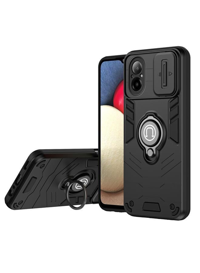 For Realme C67 4G Camshield Ring Holder Phone Case(Black)