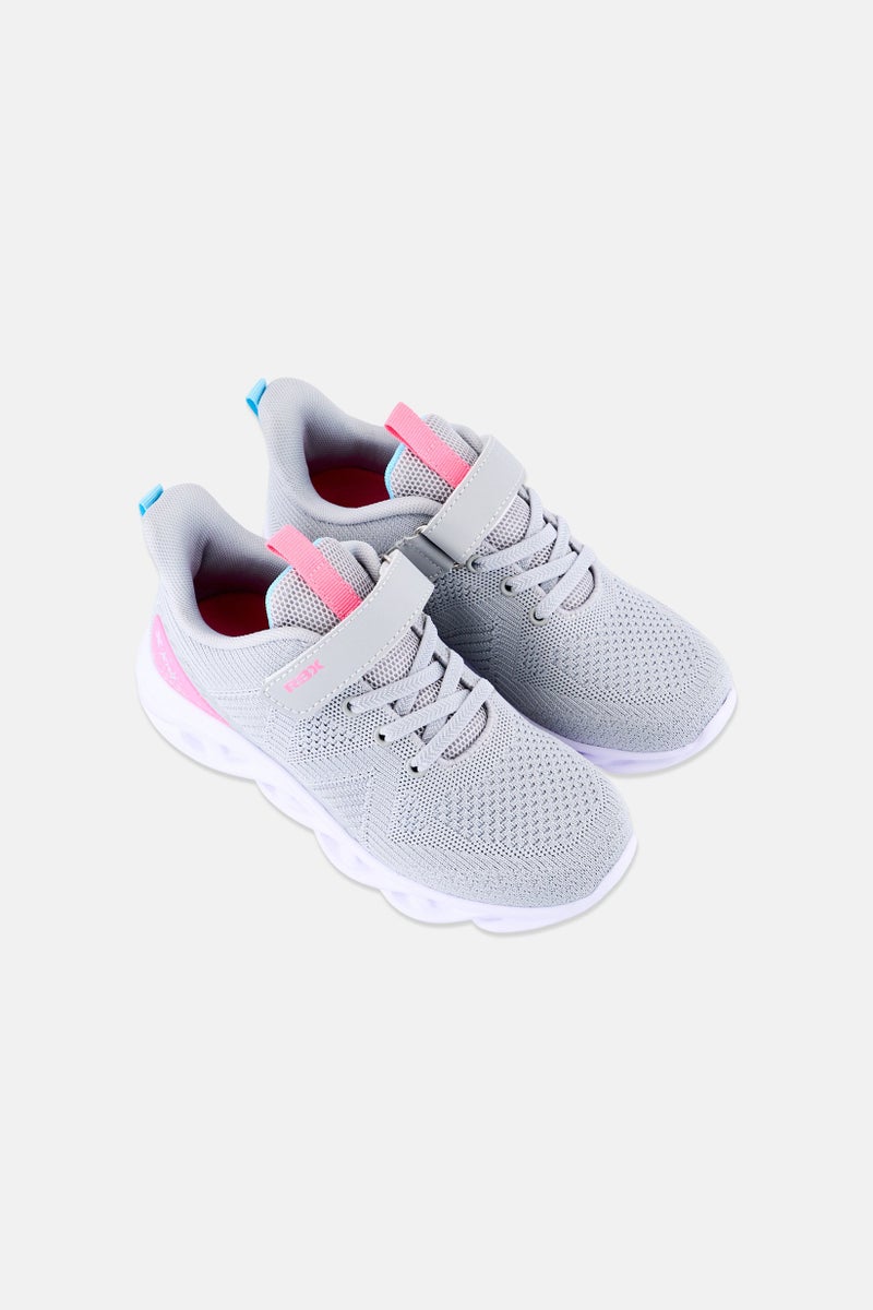 RBX Toddlers Girl Velcro Closure Shoes, Grey - Image 4