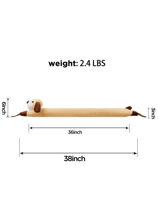 Sunolga 38" Weighted Door Draft Stopper Under Door Noise Air Stopper 2.4Lb, Dog Shape Sound Proof Draft Guard For Doors And Windows - Image 2