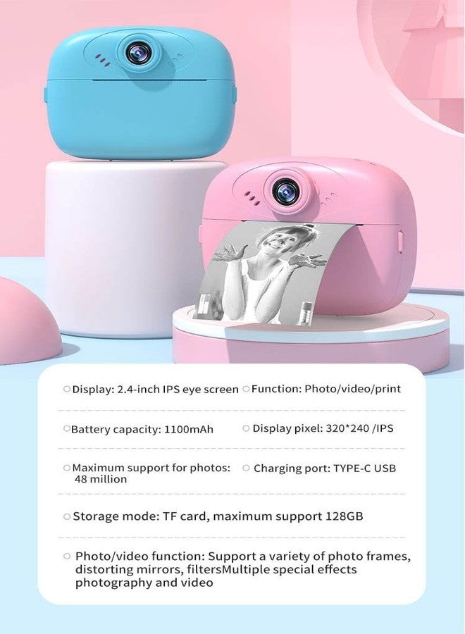 SUNNIFA Kids Toy Camera, Dual Selfie Digital Camera with Unicorn Silicone Cover, Photography and Video Recording, Pink, Christmas Birthday Gift for Toddler (Blue-) - Image 5