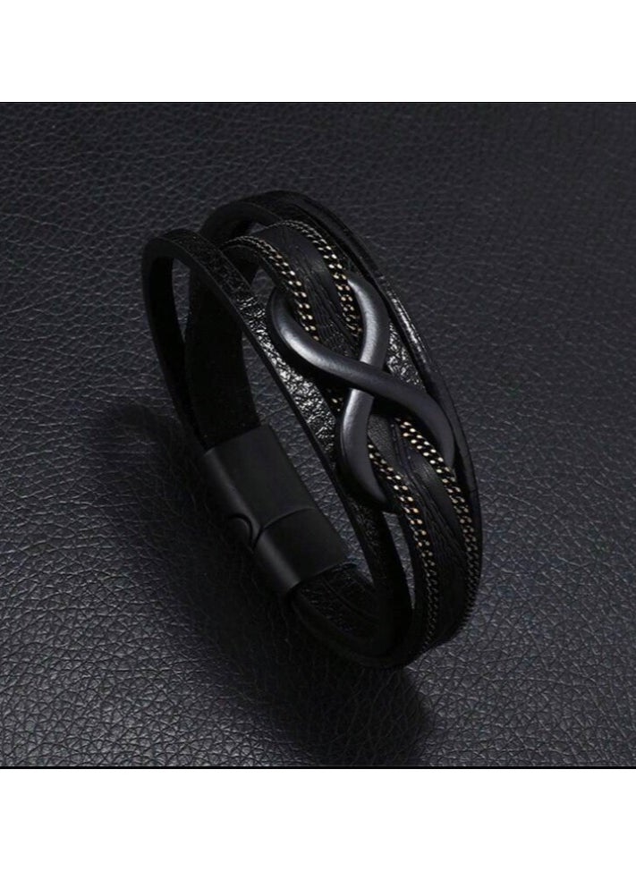 Luxury Concept - Elegant High Quality Of PU Leather Bracelet For Men - Image 1