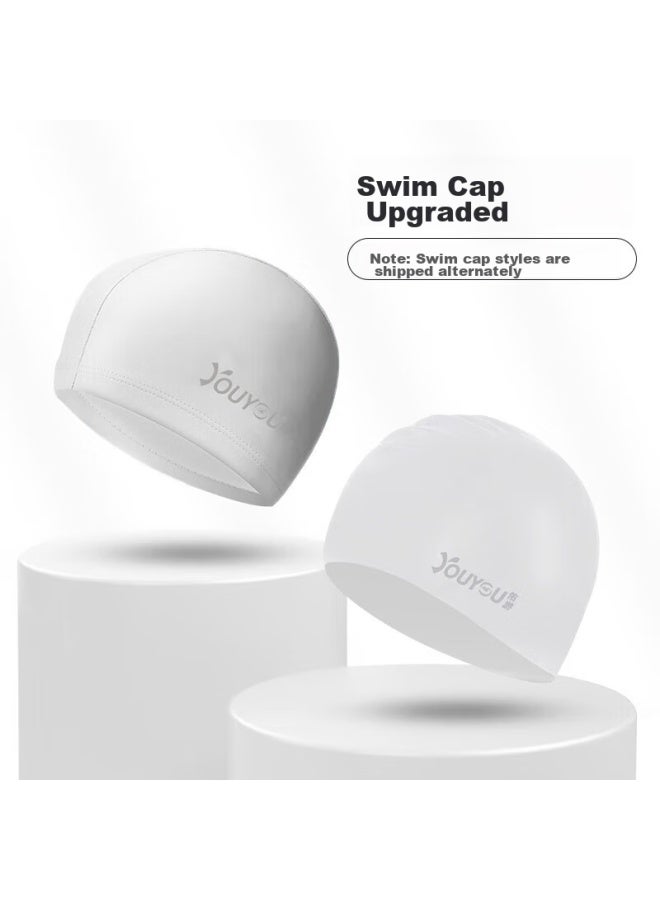 YouYou You Swimming Goggles, Myopia Gl, Swim Cap, Waterproof, Anti-fog, High-definition, Large Frame Swimming Goggles, Six-piece Set, 60216, White Transparent, 500 Degrees - Image 5