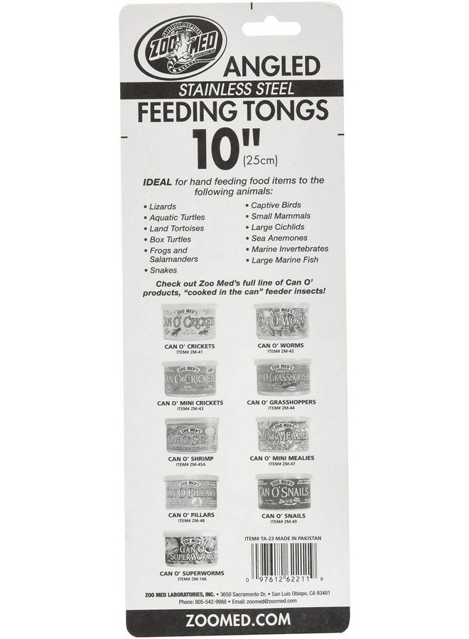 زوو ميد ملقط تغذية بزاوية من الفولاذ المقاوم للصدأ من Zoo Med Labs، مقاس 10 بوصات - Image 3