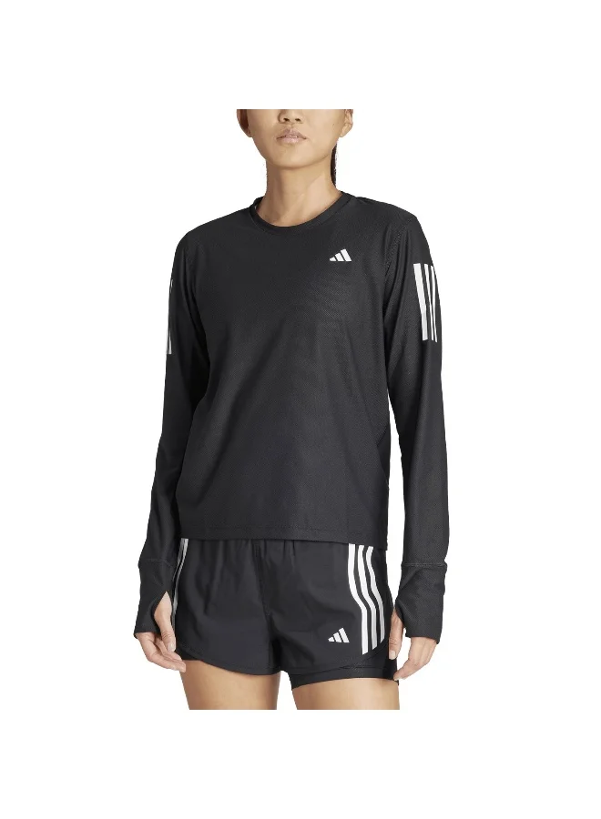 Adidas Adidas Otr B Ls Black T-Shirt (Long Sleeve) T-Shirts For Women