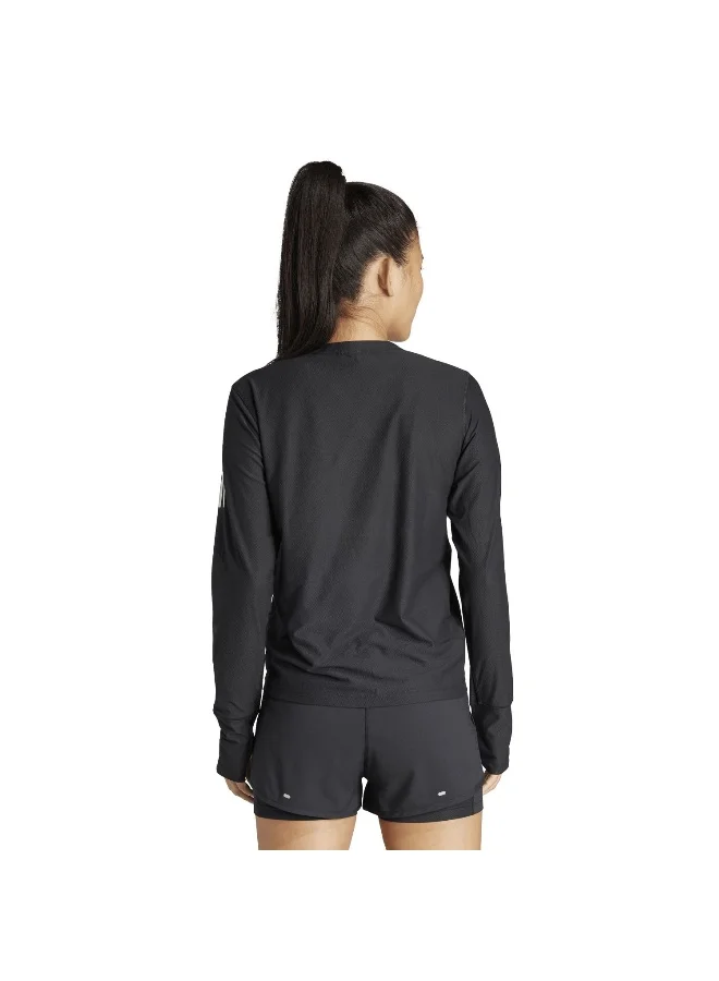 Adidas Adidas Otr B Ls Black T-Shirt (Long Sleeve) T-Shirts For Women