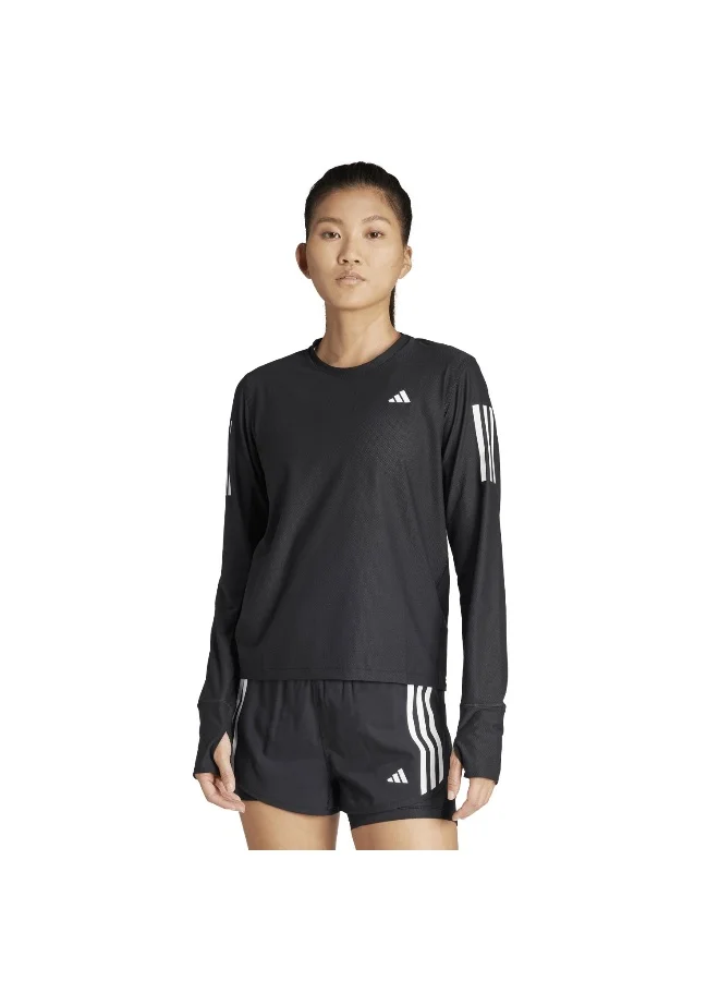 اديداس Adidas Otr B Ls Black Running T-Shirts For Women XS