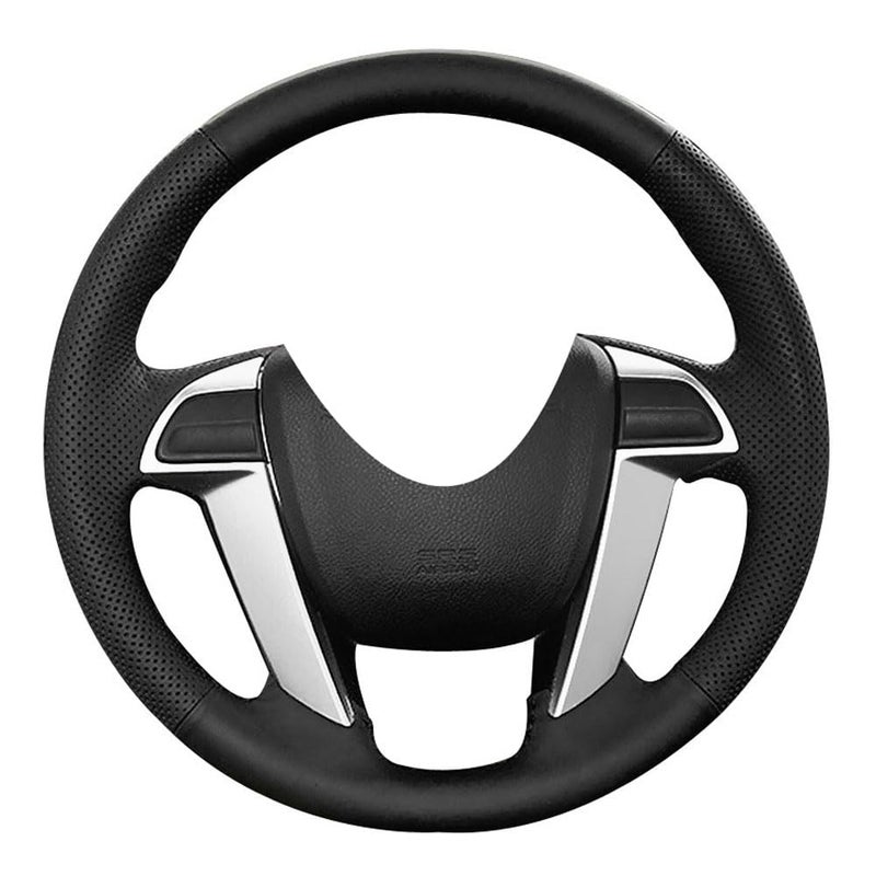 Eiseng DIY Stitch Steering Wheel Cover for Honda Accord 2008 2009 2010 2011 2012 for Odyssey 20112017 for Pilot 20092015 Interior Accessories 15 inches Sew Genuine Leather Black Thread