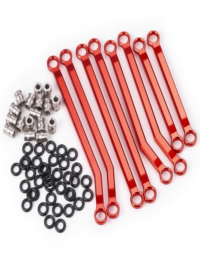 MORFUM Ascent-18 High Clearance Chassis Links Linkage 4 Links Set CNC Aluminum Linkage Set RC Links Linkage Set for Redcat Ascent-18 1/18 RC Crawler Car Upgrades Parts (Red) - Image 3