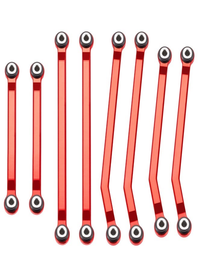 MORFUM Ascent-18 High Clearance Chassis Links Linkage 4 Links Set CNC Aluminum Linkage Set RC Links Linkage Set for Redcat Ascent-18 1/18 RC Crawler Car Upgrades Parts (Red) - Image 2