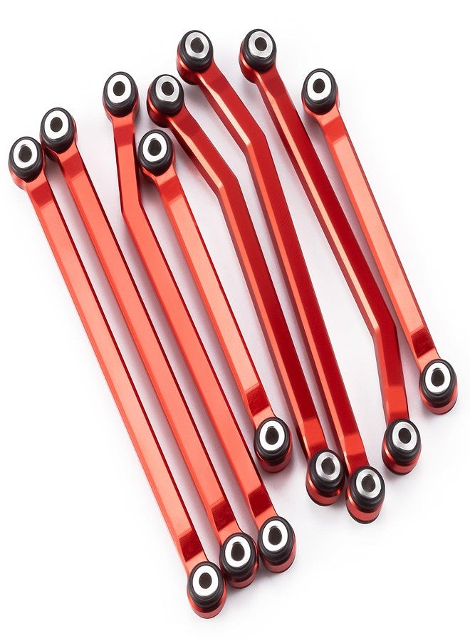 MORFUM Ascent-18 High Clearance Chassis Links Linkage 4 Links Set CNC Aluminum Linkage Set RC Links Linkage Set for Redcat Ascent-18 1/18 RC Crawler Car Upgrades Parts (Red) - Image 4