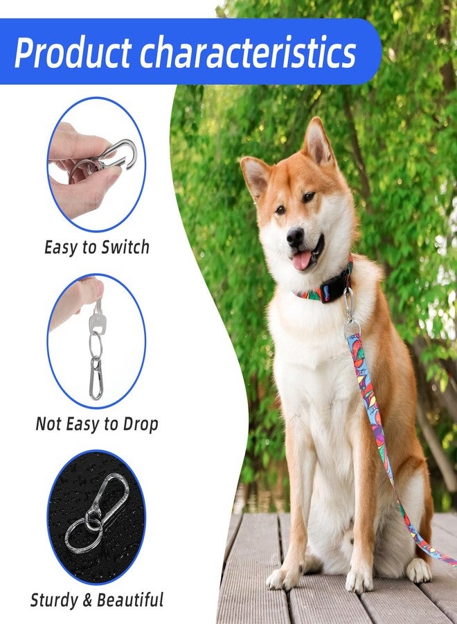 oruola مجموعة أورولا من 6 مشابك لبطاقات تعريف الكلاب، حامل متين لبطاقات التطعيم ضد داء الكلب، مشابك من الفولاذ المقاوم للصدأ، حامل آمن لبطاقات تعريف الحيوانات الأليفة، مشبك سهل التغيير، فضي - Image 4