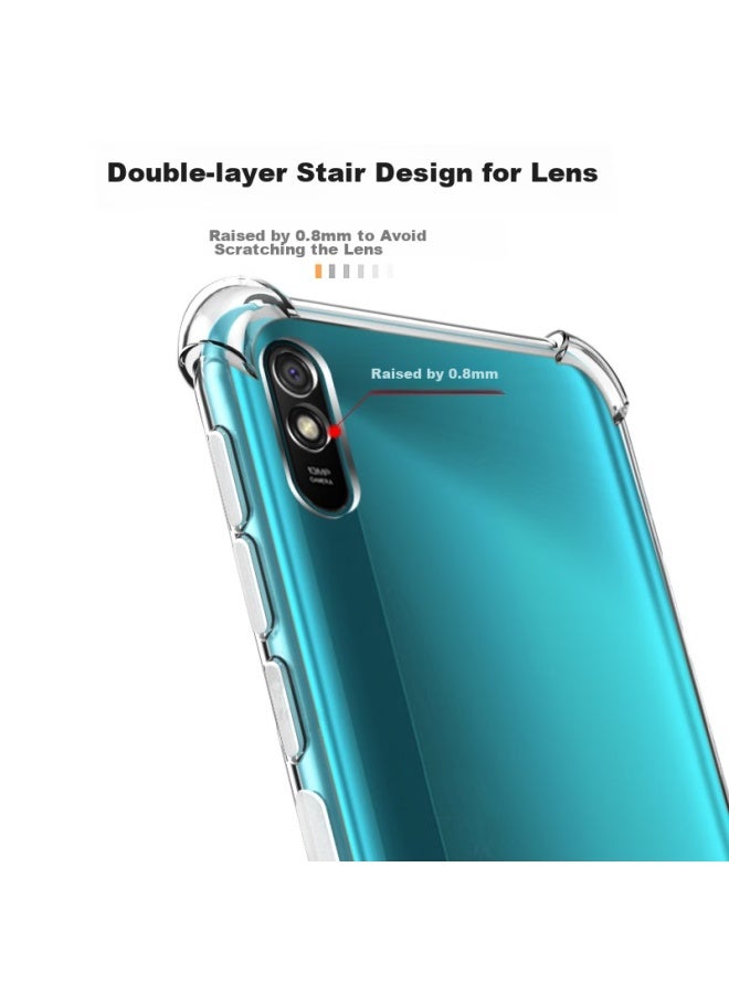 Maikuqi Phone Case For Redmi 9a, Protective Cover, Air Cushion Full Protection, Shockproof, Tpu Soft Shell, Redmi 9a, Fully Transparent - Image 2