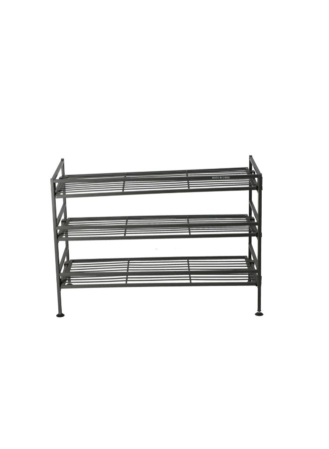 سيفيل كلاسيكس SHE04133 رف أحذية مستطيل 3 طبقات بتصميم أنيق وحديث أسود 69.6 × 47.8 × 8.05 سم - Image 3