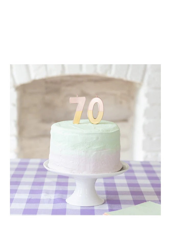 Talking Tables Talking Tables 6 Number Birthday Candles, Rose Gold Number Candle, Candle for Birthday Cake Topper, Anniversary Cake Number Candle. Candle stick for special occasions such as birthday and Anniversary (6 Number Candle, Rose Gold Dipped )  - Image 3