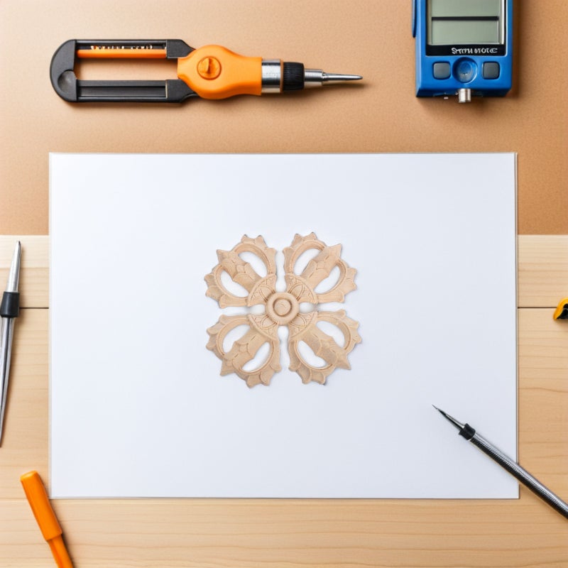 6pcs Wood Furniture Appliques: Carved Corner Onlays - Unpainted Decorative Appliques for Cabinet Doors Bed Frames Wall Mirrors DIY Improvement - Image 2