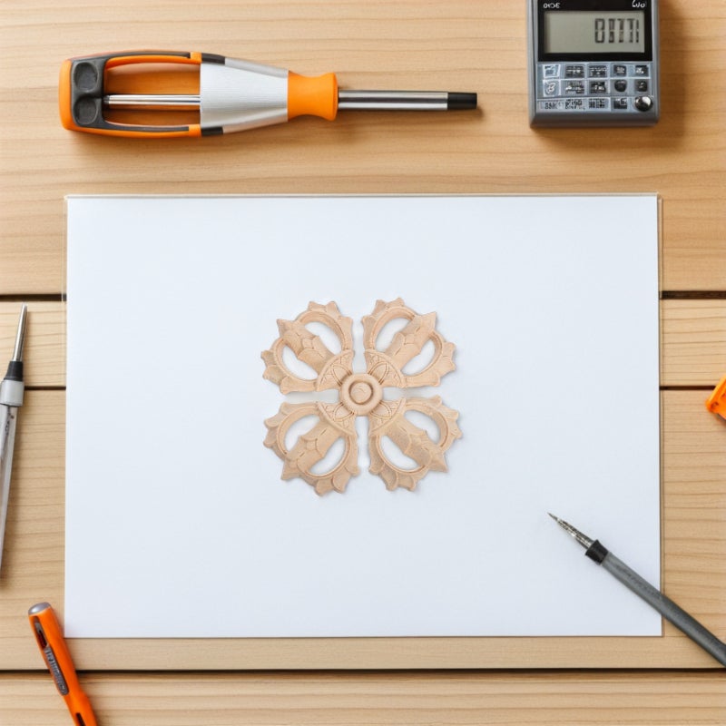 6pcs Wood Furniture Appliques: Carved Corner Onlays - Unpainted Decorative Appliques for Cabinet Doors Bed Frames Wall Mirrors DIY Improvement - Image 3