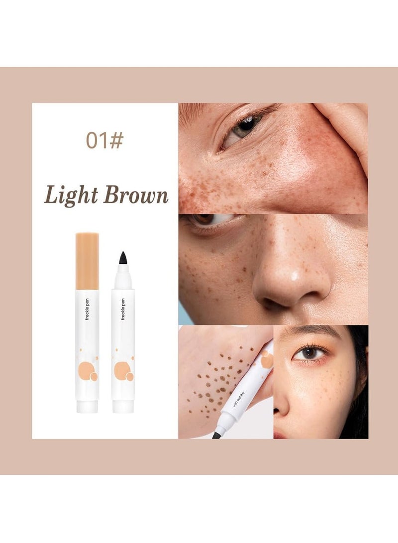2 pcs Freckle Pen - Natural Lifelike Makeup for Sunkissed Look | Magic Freckle Color, Waterproof, Long-Lasting Formula - Image 4