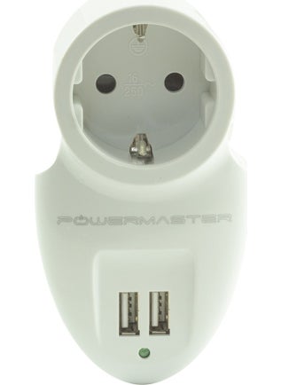 Powermaster Double USB Single Surge Protected Socket (79 x 155 mm)  - Image 1