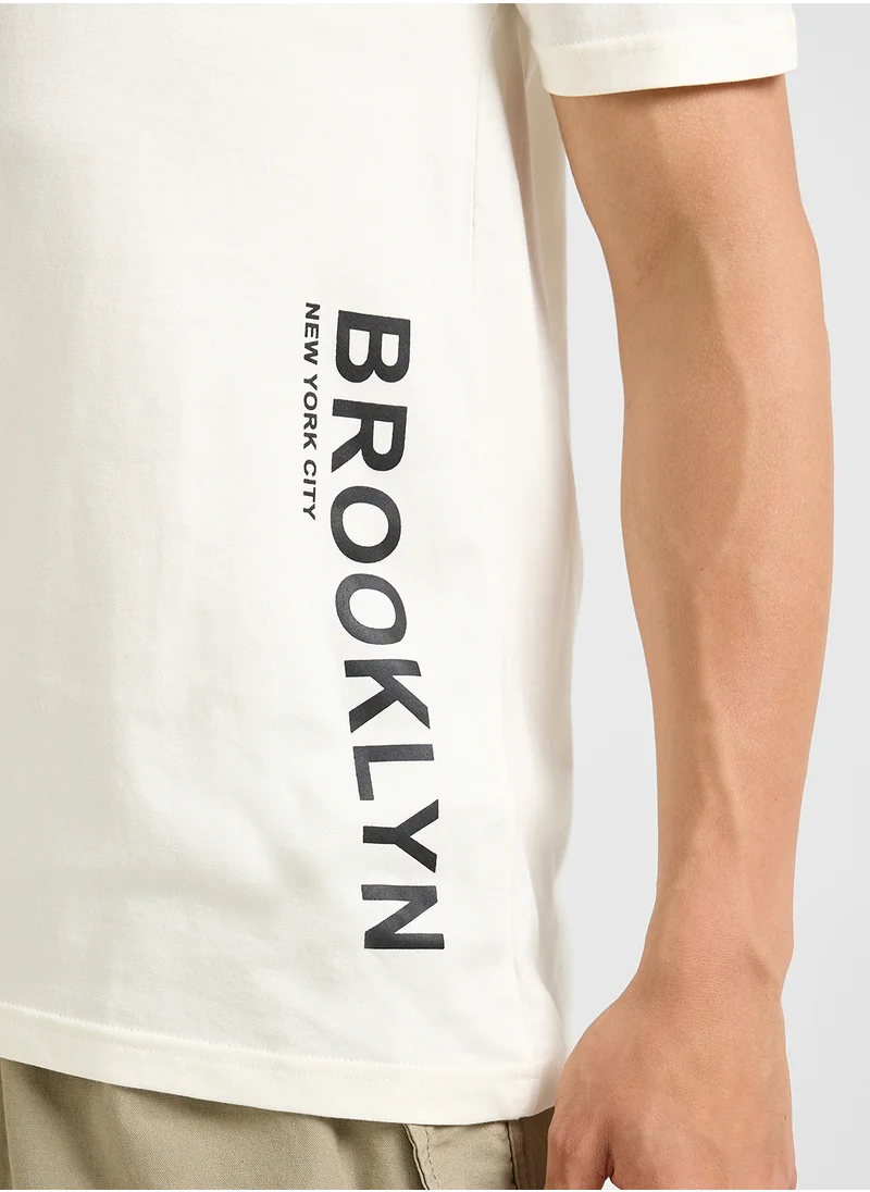 Seventy Five Basics Printed T-Shirt