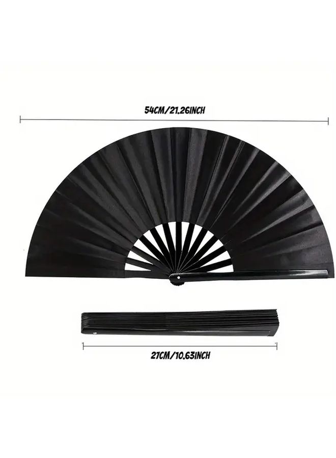 Black Red Portable Folding Fan For Summer Festivals Dance Tai Chi Performance Gift - Image 5