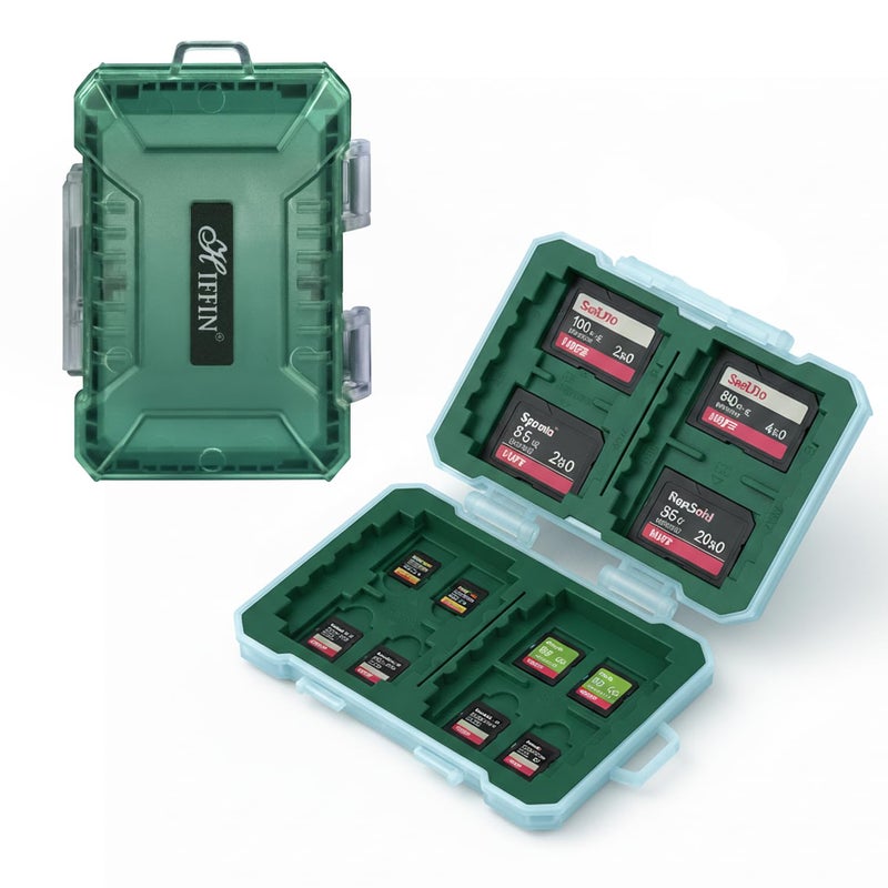 HIFFIN 29-in-1 Memory Card Storage Case | Large Capacity ABS+TPE Waterproof Organizer Box for CFexpress Type A/B, SD, TF & SIM Cards | Shockproof, Portable & Travel-Friendly - Image 5