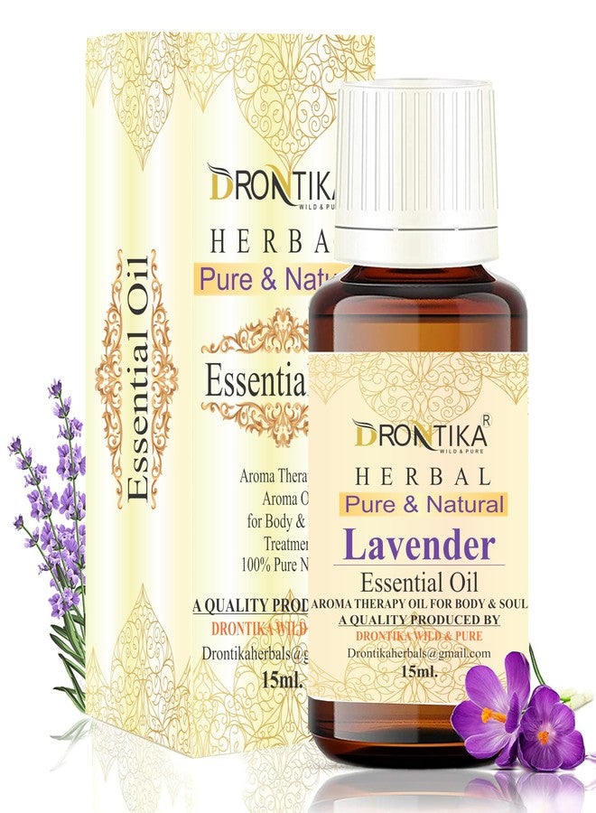 Drontika Lavender Essential Oil Pure Natural Lavandula Angustifolia Extract - Healthier Skin and Hair Calming Bath or Massage for Restful Diffuser-Ready for Aromatherapy - 15 ml (Pack Of 2) - Image 2