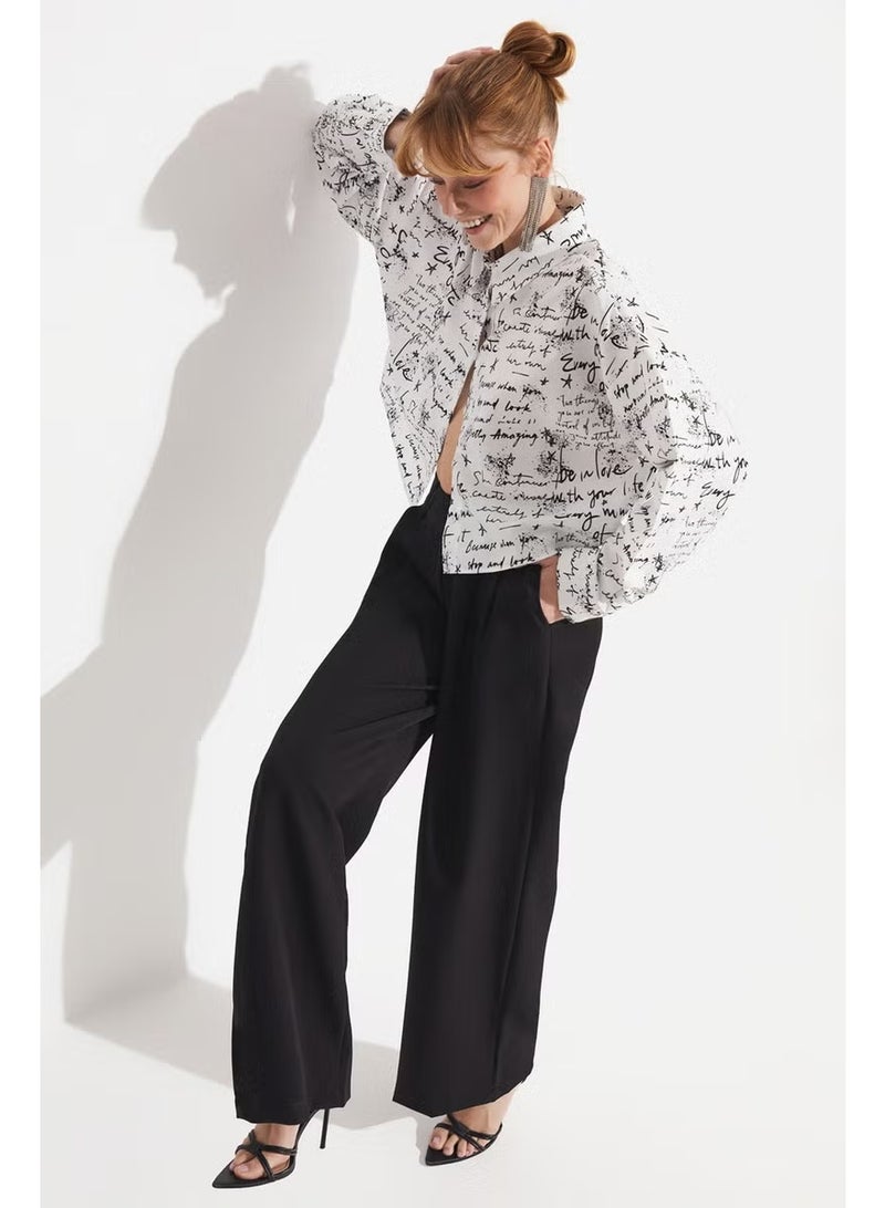 JUNE Text Patterned Shirt - Image 2