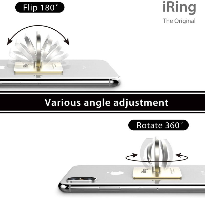 iRing Link, Made in Korea, Wireless Charging Friendly Phone Holder - Cell Phone Ring Grip Finger Holder and Stand Compatible with iPhone, Galaxy, and Other Smartphones(Gold) - Image 5