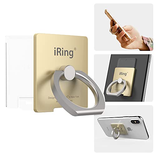 iRing Link, Made in Korea, Wireless Charging Friendly Phone Holder - Cell Phone Ring Grip Finger Holder and Stand Compatible with iPhone, Galaxy, and Other Smartphones(Gold) - Image 2