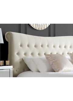 Bed and Mattress Home Serene Shade Tufted Upholstered Queen Size ( 150 X 190 ) Beige Color Bed  - Image 1