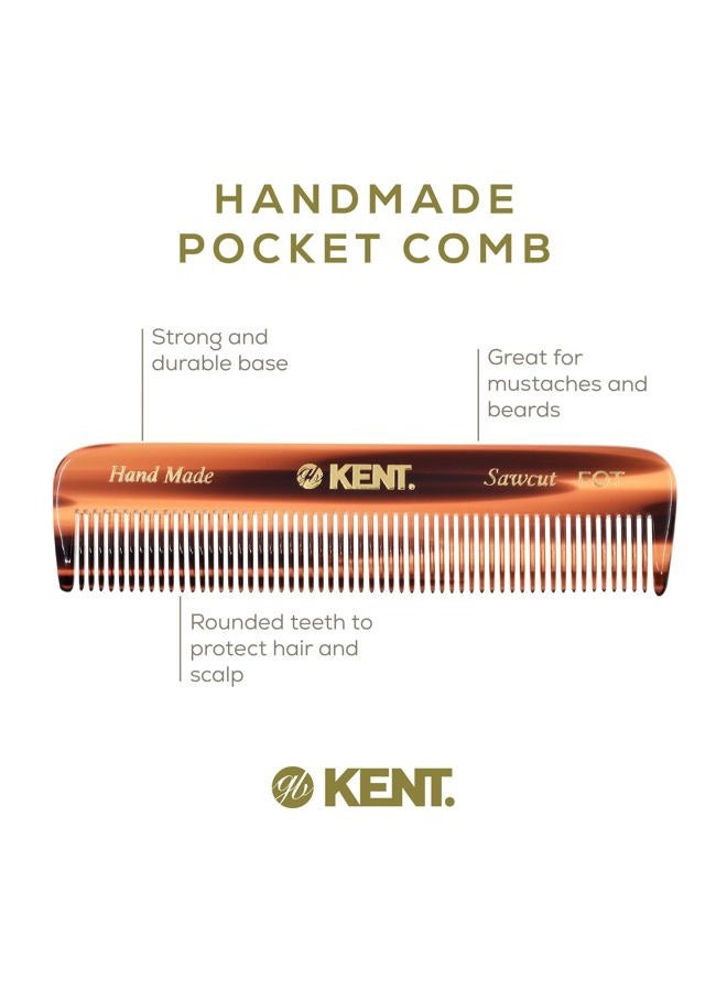 Kent FOT G Fine Tooth Comb for Men - Handmade Pocket Comb for Travel, Styling, Fine or Thinning Hair, Mustache and Beard Care (4.5") - Image 4
