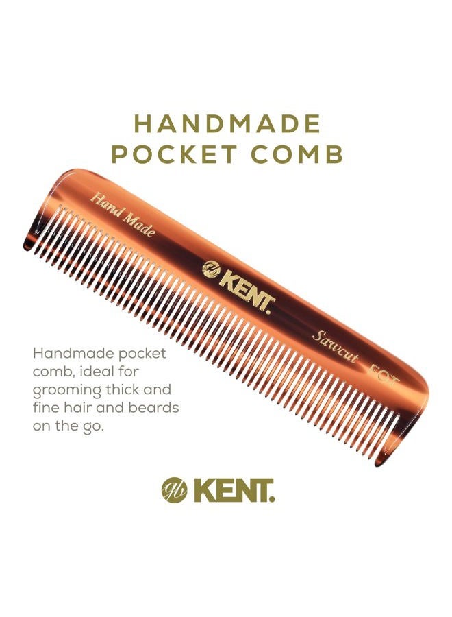 Kent FOT G Fine Tooth Comb for Men - Handmade Pocket Comb for Travel, Styling, Fine or Thinning Hair, Mustache and Beard Care (4.5") - Image 3