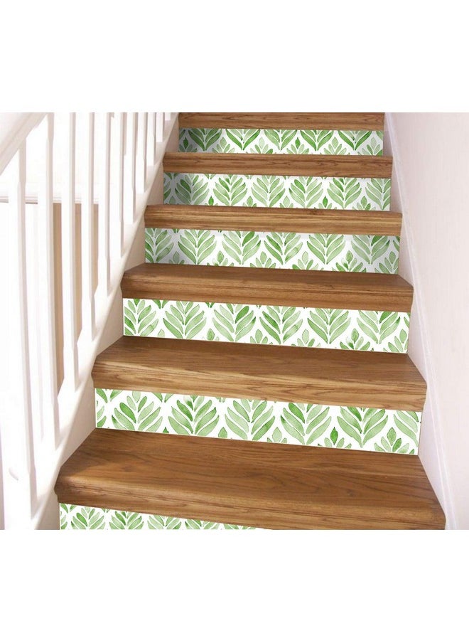 HAOKHOME 960311 Boho Peel And Stick Wallpaper Floral Tulip Leaves Green/White Removable Bathroom Kitchen Contact Paper Home Wall Decor 17.7In X 9.8Ft  - Image 5