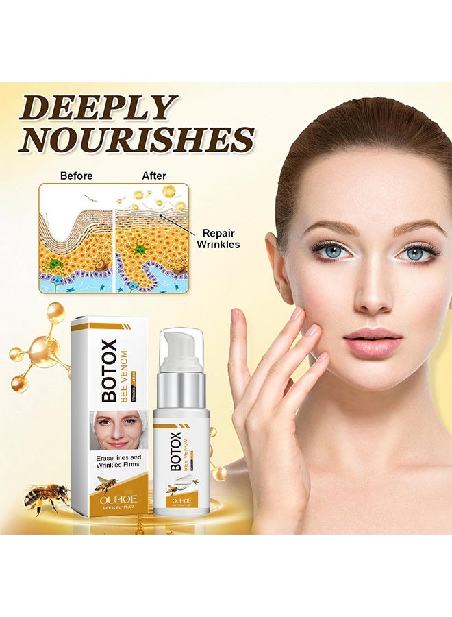 أوهو لوشن سم النحل من البوتوكس ، كريم متعدد الأغراض لشد وترطيب مضاد للتجاعيد ، علاج بشرة سم النحل لإزالة التجاعيد ، مناسب لجميع أنواع البشرة (30 مل) - Image 2
