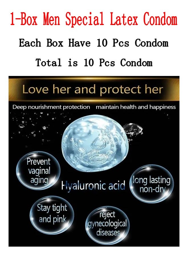 Generic 1-Box Men Special Latex Condom,Extra Lubricated Hyaluronic Acid Ultra-Thin Condom  - Image 4