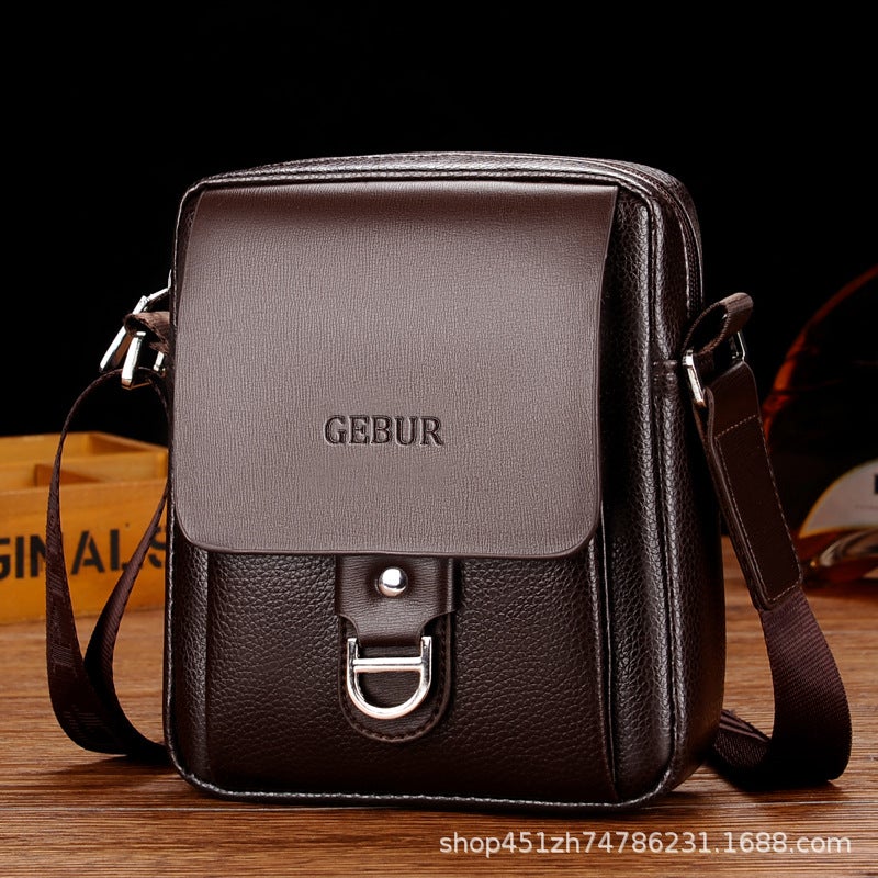 New Men'S Bag Shoulder Bag Crossbody Bag Men'S Casual Bag Vertical Men'S Backpack Business Briefcase Leather Bag - Image 3