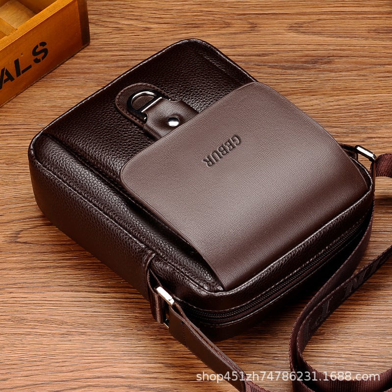 New Men'S Bag Shoulder Bag Crossbody Bag Men'S Casual Bag Vertical Men'S Backpack Business Briefcase Leather Bag - Image 4