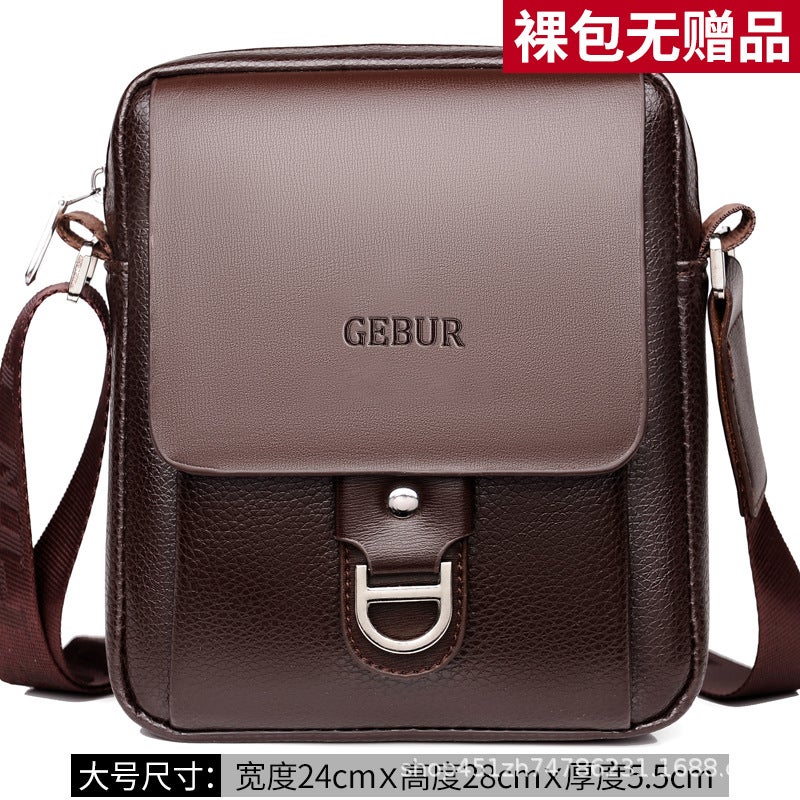 New Men'S Bag Shoulder Bag Crossbody Bag Men'S Casual Bag Vertical Men'S Backpack Business Briefcase Leather Bag - Image 1