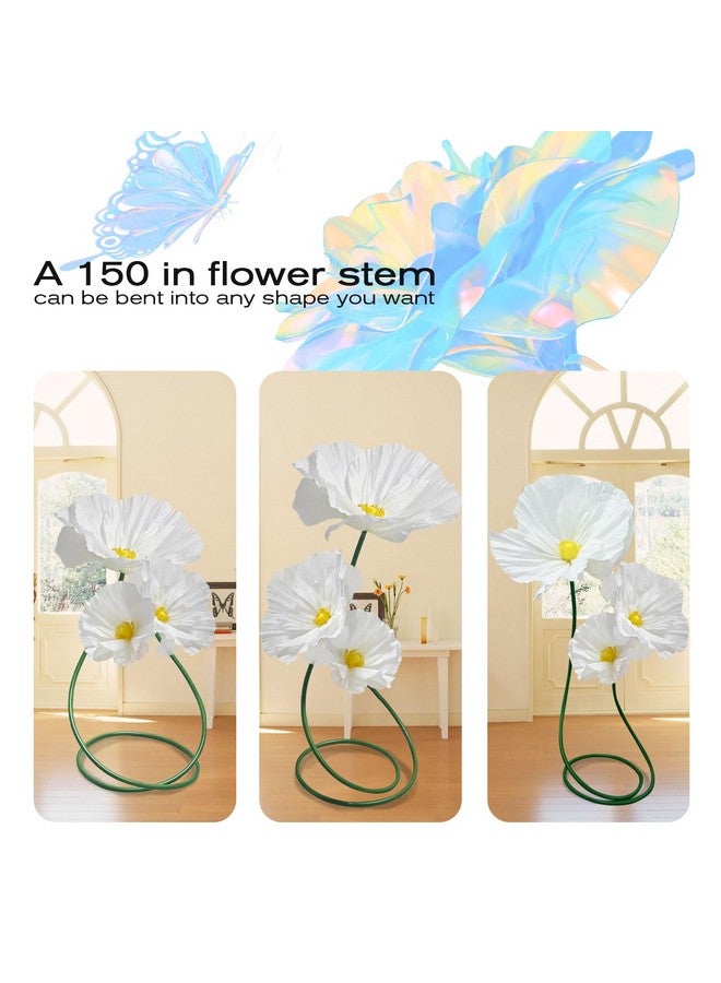 asdfg Giant Flowers for Home Decoration - 3 Pack Large Flower Panels for Backdrop Artificial Flowers Wall Table Decor, Flower Birthday Party Decorations for Wedding/Nursery Wall/Baby Bridal Shower (White) - Image 4