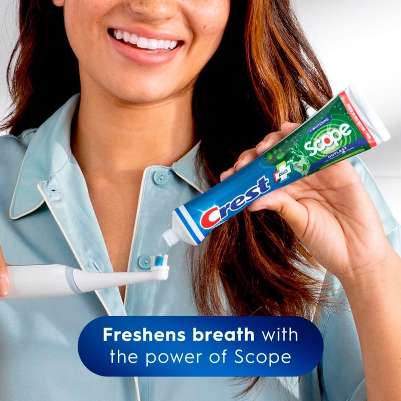 Crest Complete Whitening + Scope, Long Lasting Mint Toothpaste, Triple Pack (3 Count of 5.4 oz Tubes), 16.2 oz - Image 5