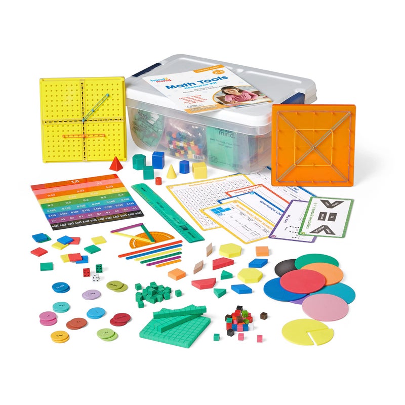 hand2mind Math Tools Small Group Sets 45 by Reagan Tunstall Kristina Grant Math Manipulatives Base Ten Blocks Color Tiles Fraction Circles Pattern Blocks Place Value Chips Classroom Supplies